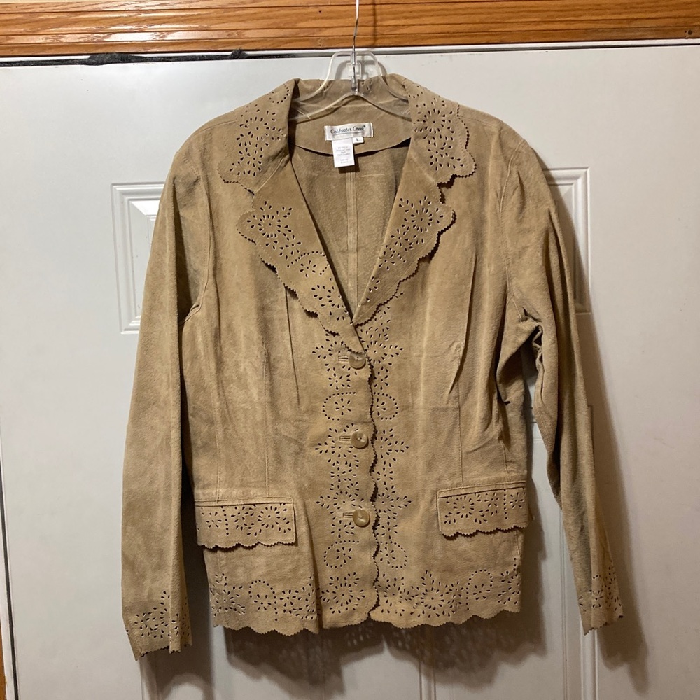 Coldwater Creek‎ Tan Eyelet Women's Jacket L